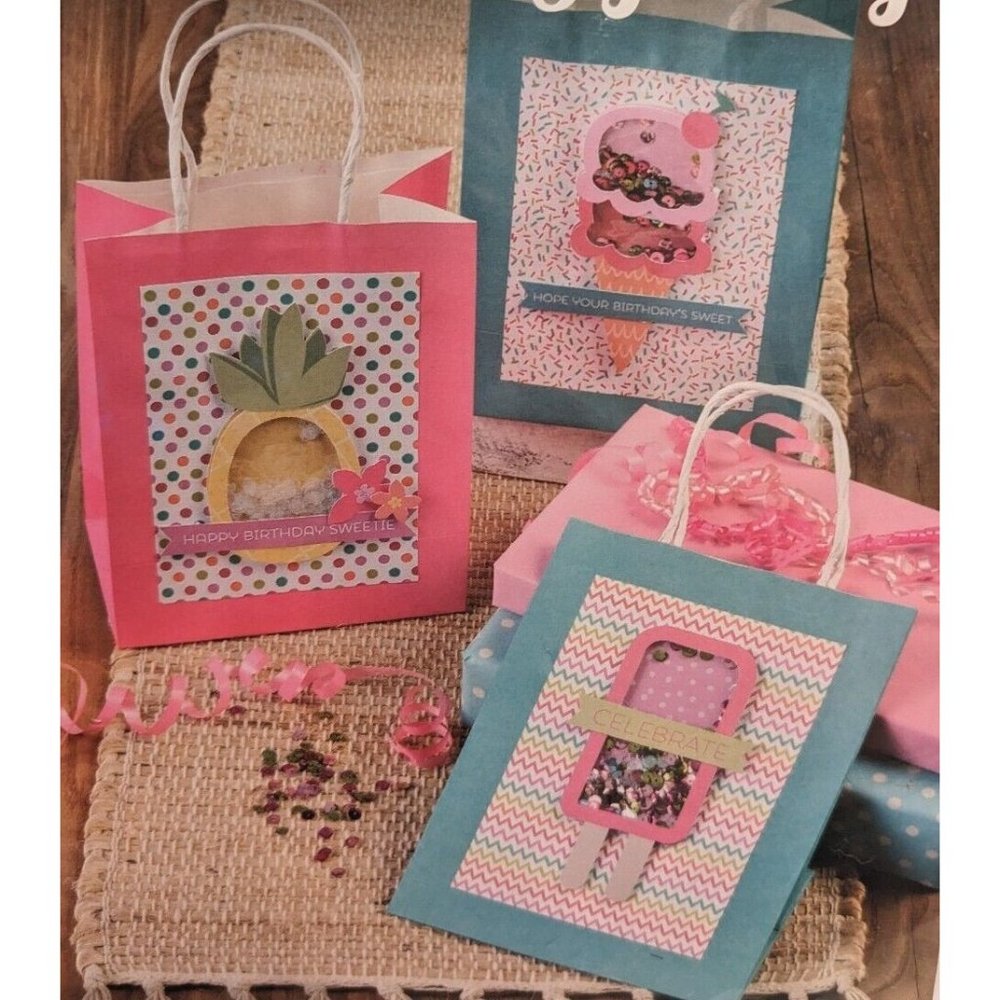 NIP Birthday Shaker Gift Bags Craft Kit Annies Creative Girls Club Food ACG3050 - Picture 3 of 8